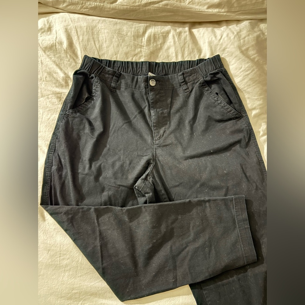 Old Navy Black Chinos Cotton Blend